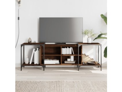 vidaXL TV skrinka hnedý dub 153x37x50 cm kompozitné drevo