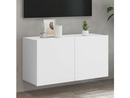 vidaXL TV skrinka nástenná biela 80x30x41 cm