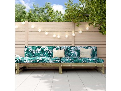 vidaXL Záhradné stredové pohovky 2 ks 120x80 cm impregnovaná borovica
