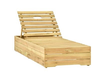 vidaXL Záhradné ležadlo zelené impregnované borovicové drevo