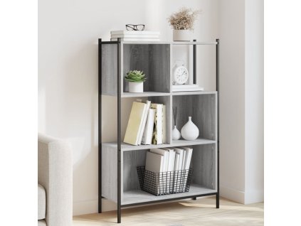 vidaXL Knižnica sivá sonoma 72x28x109 cm kompozitné drevo