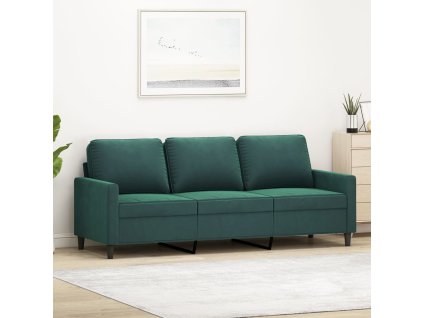 vidaXL 3-miestna pohovka tmavozelená 180 cm zamat
