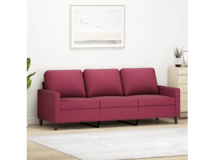 vidaXL 3-miestna pohovka vínovo-červená 180 cm zamat