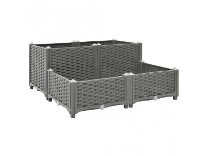 vidaXL Vyvýšený záhon 80x80x38 cm polypropylén