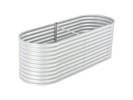 vidaXL Vyvýšený záhradný záhon 240x80x81cm,pozinkovaná oceľ,strieborný