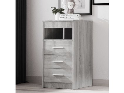 vidaXL Zásuvková skrinka sivá sonoma dub 40x50x76 cm spracované drevo