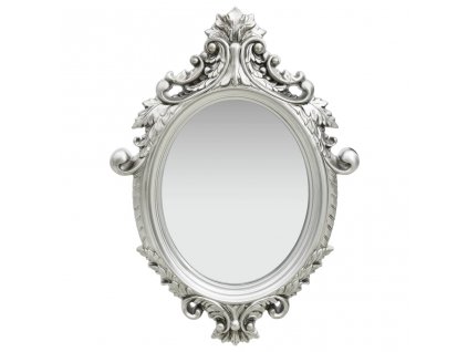 vidaXL Nástenné zrkadlo v zámockom štýle 56x76 cm strieborné