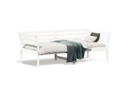 vidaXL Denná posteľ biela 90x190 cm borovicový masív