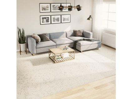 vidaXL Chlpatý koberec vysoký vlas moderný krémový 300x400 cm