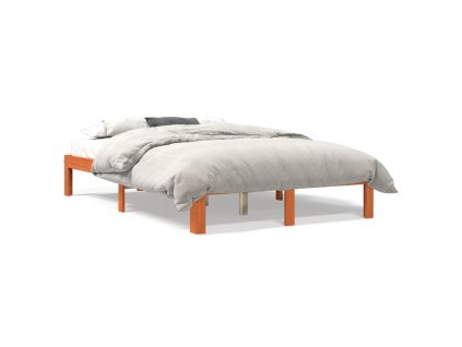 vidaXL Posteľný rám voskovo hnedý 140x200 cm masívna borovica