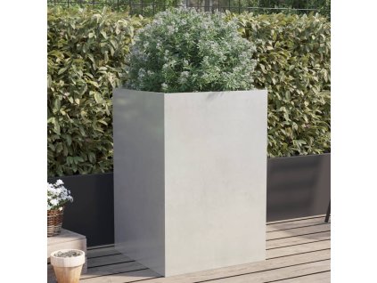 vidaXL Kvetináč strieborný 52x48x75 cm nehrdzavejúca oceľ