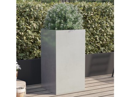 vidaXL Kvetináč strieborný 42x38x75 cm nehrdzavejúca oceľ