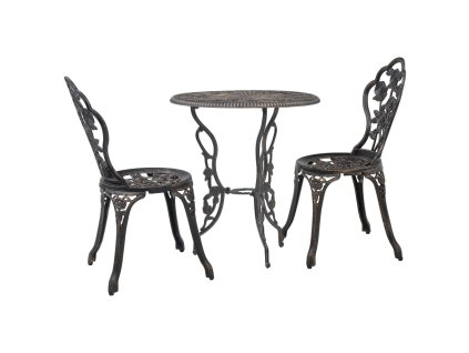 vidaXL 3-dielna bistro súprava, odlievaný hliník