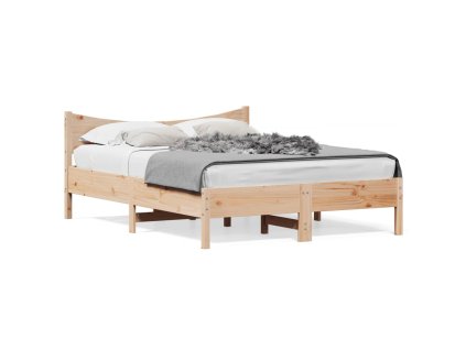 vidaXL Posteľný rám 135x190 cm borovicový masív