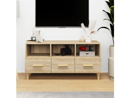 vidaXL TV stolík vo farbe dubu sonoma 102x36x50 cm spracované drevo