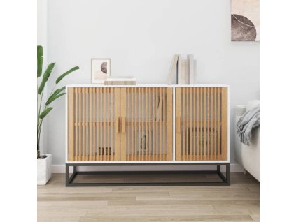 vidaXL Komoda biela 105x30x65 cm kompozitné drevo