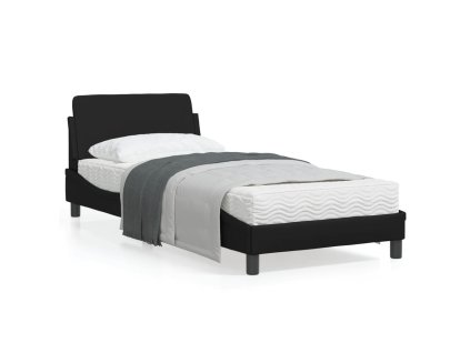 vidaXL Posteľný rám s čelom čierny 80x200 cm umelá koža