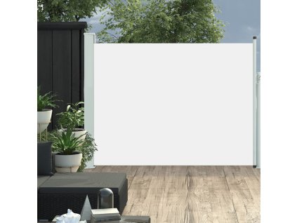vidaXL Zaťahovacia bočná markíza na terasu 140x500 cm, krémová