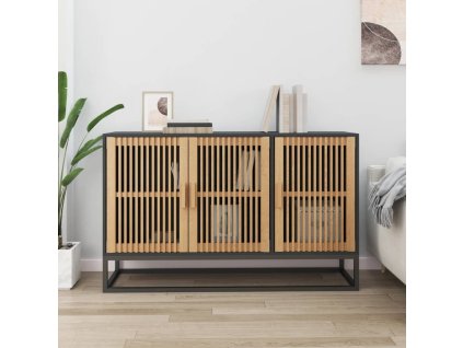 vidaXL Komoda čierna 105x30x65 cm kompozitné drevo