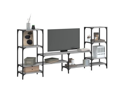 vidaXL TV skrinka sivá sonoma 206,5x28,5x95 cm kompozitné drevo