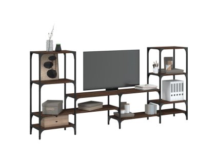 vidaXL TV skrinka hnedý dub 206,5x28,5x95 cm kompozitné drevo