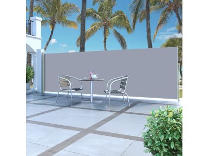 vidaXL Zaťahovacia bočná markíza 160x500 cm sivá