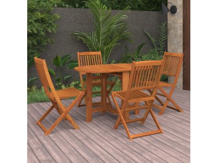 vidaXL 5-dielna záhradná jedálenská súprava masívne akáciové drevo