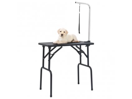 vidaXL Nastaviteľný trimovací stôl pre psa s 1 slučkou