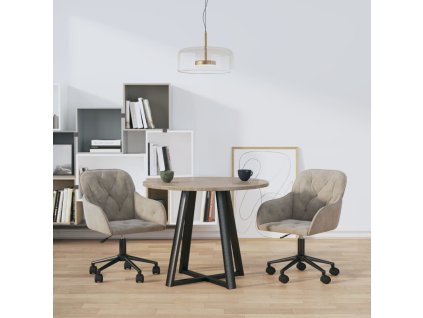 vidaXL Otočné jedálenské stoličky 2 ks bledosivé zamatové