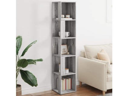 vidaXL Rohová skrinka sivý dub sonoma 33x33x164,5 cm spracované drevo