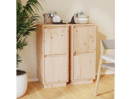 vidaXL Komody 2 ks 31,5x34x75 cm, borovicový masív