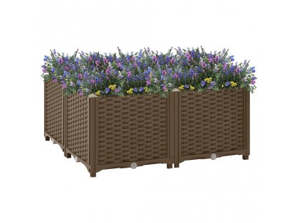 vidaXL Vyvýšený záhon 80x80x38 cm polypropylén