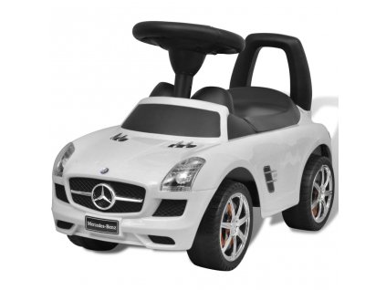 Biele Mercedes Benz detské autíčko na nožný pohon