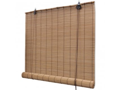 vidaXL Hnedá bambusová roleta 120x220 cm