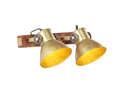 vidaXL Industriálna nástenná lampa mosadzná 45x25 cm E27