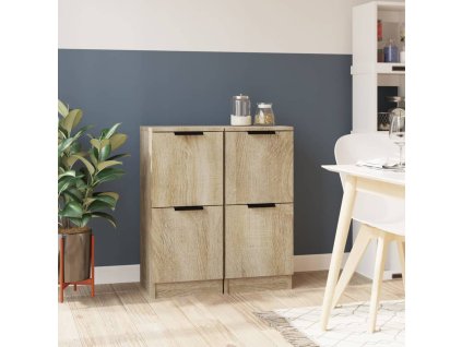 vidaXL Komody 2 ks dub sonoma 30x30x70 cm spracované drevo