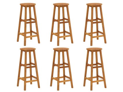 vidaXL Barové stoličky 6 ks akáciový masív
