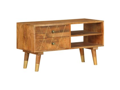 vidaXL TV skrinka 85x35x47 cm, mangový masív