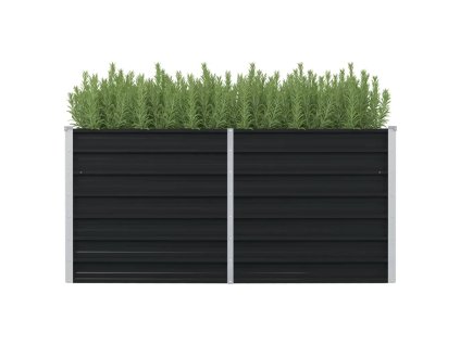 vidaXL Vyvýšený záhradný kvetináč 160x80x77 cm pozinkovaná oceľ