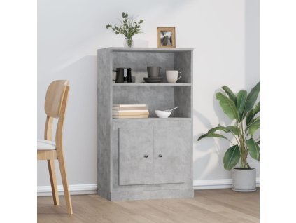 vidaXL Vysoká skrinka betónová sivá 60x35,5x103,5 cm kompozitné drevo