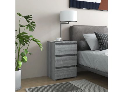 vidaXL Nočné stolíky 2ks sivý dub sonoma 40x35x62,5cm spracované drevo