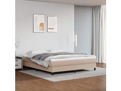 vidaXL Posteľný rám kapučínový 180x200 cm umelá koža