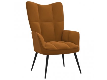 vidaXL Relaxačné kreslo hnedé zamat