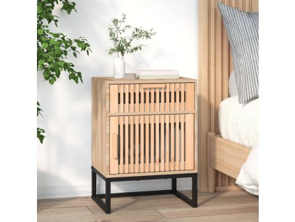 vidaXL Nočný stolík 40x30x55,5 cm kompozitné drevo a železo