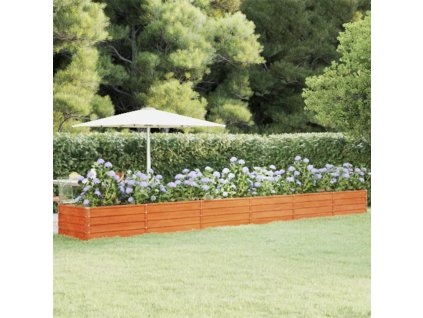 vidaXL Vyvýšený záhradný záhon, hrdzavý 600x80x45 cm, cortenová oceľ
