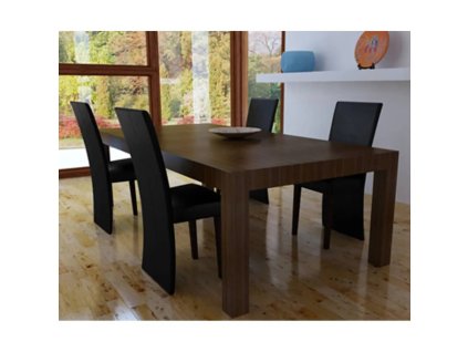 vidaXL Jedálenské stoličky 4 ks čierne umelá koža