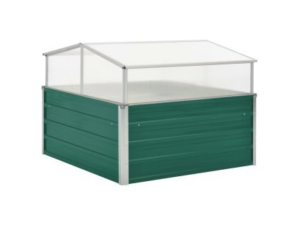 vidaXL Skleník, zelený 100x100x77 cm, pozinkovaná oceľ