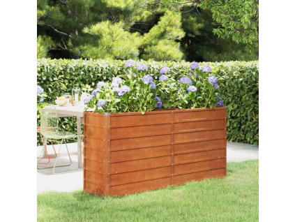 vidaXL Vyvýšený záhradný záhon, hrdzavý 160x40x77 cm, cortenová oceľ