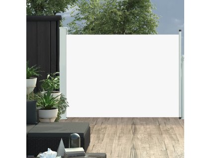 vidaXL Zaťahovacia bočná markíza na terasu 100x500 cm, krémová