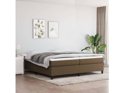 vidaXL Posteľný rám tmavohnedá 200x200 cm látka